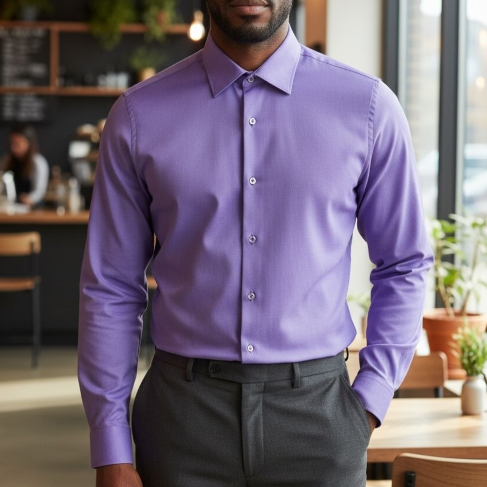 Bachrach Lavender Dress Shirt for Men
